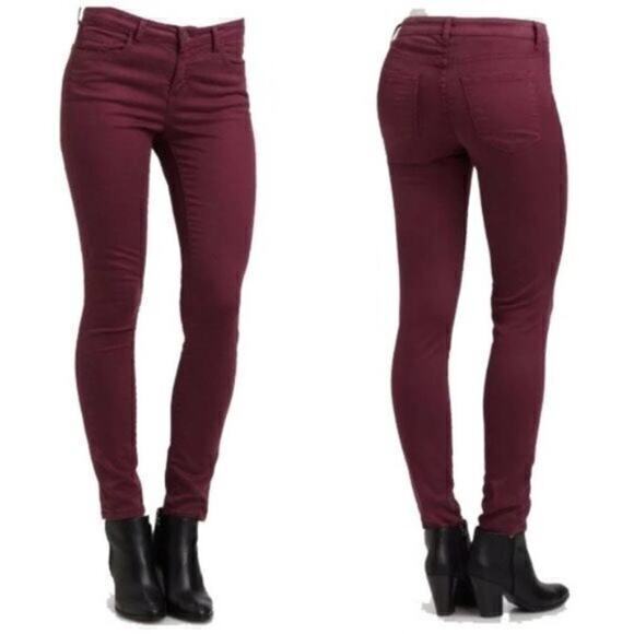 Joie Maroon Burgundy Slim‎ Skinny Jeans 25 - Picture 2 of 3